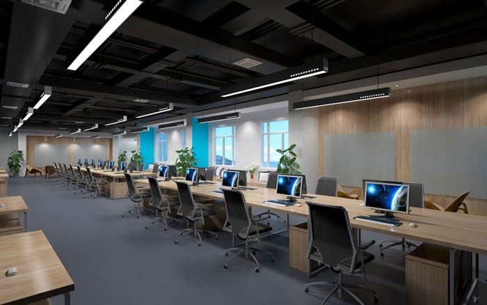 900平方電腦培訓教育行業裝修設計-第2張圖片-上海古都建筑設計集團