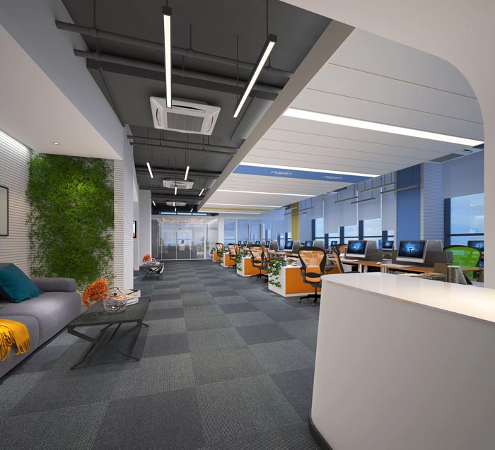 徐匯區田林500平米辦公室設計實景-第2張圖片-上海古都建筑設計集團