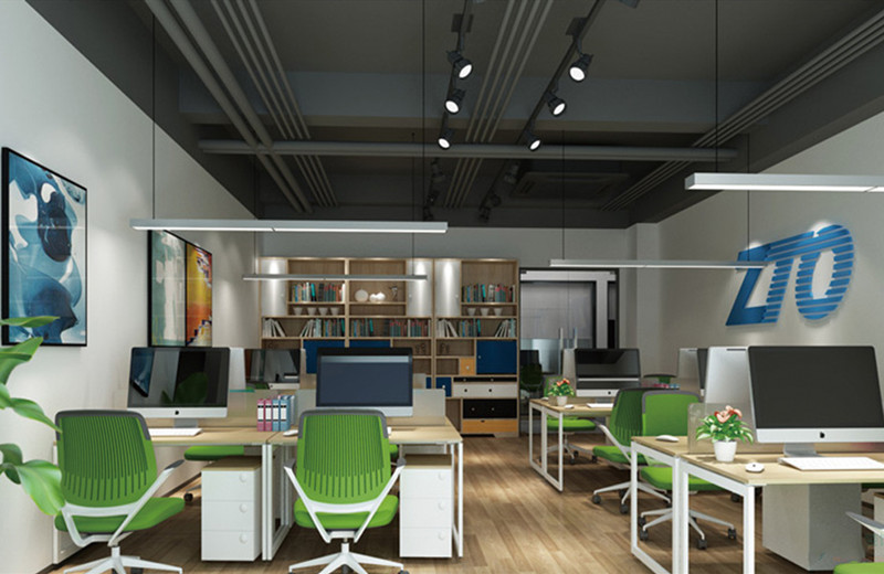 浦東辦公樓裝修設(shè)計_快遞公司辦公室實景圖-第3張圖片-上海古都建筑設(shè)計集團