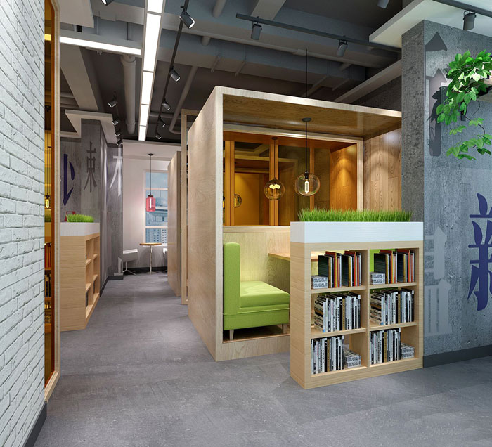 徐匯650平方教育辦公室裝修設計案例-第3張圖片-上海古都建筑設計集團