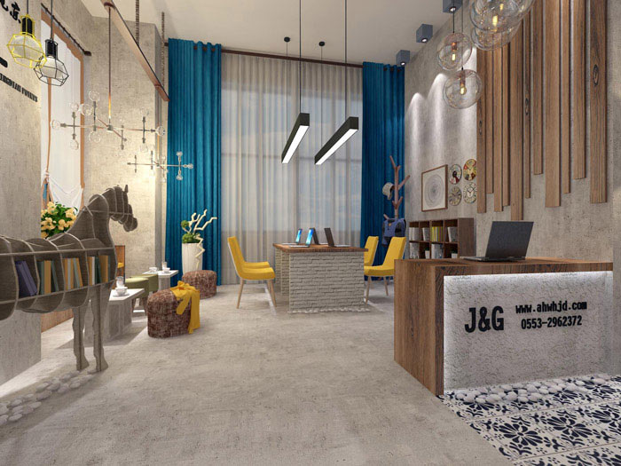 浦東室內設計辦公室裝修效果圖-第1張圖片-上海古都建筑設計集團