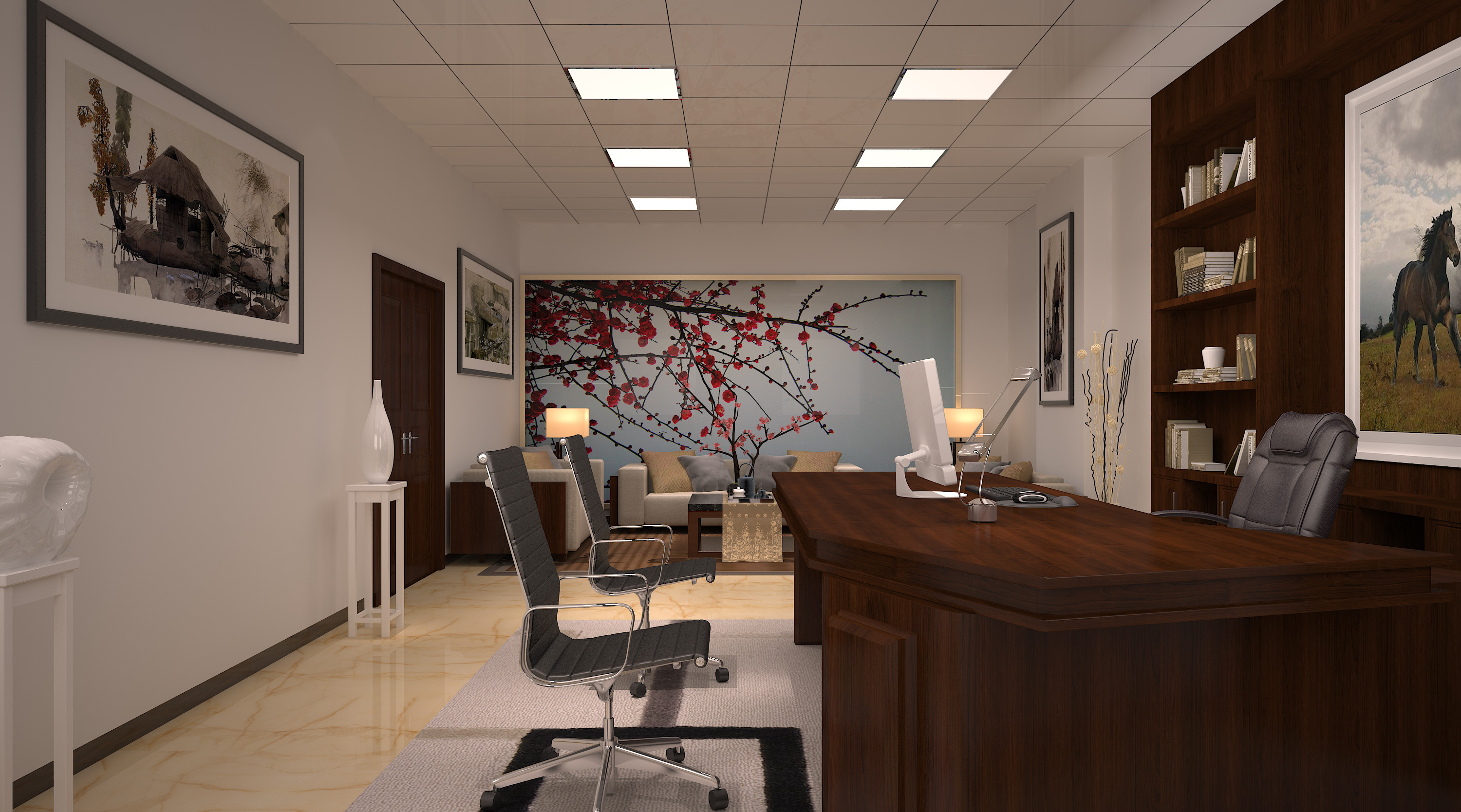 嘉定區辦公室裝修寫字樓裝修設計-第3張圖片-上海古都建筑設計集團