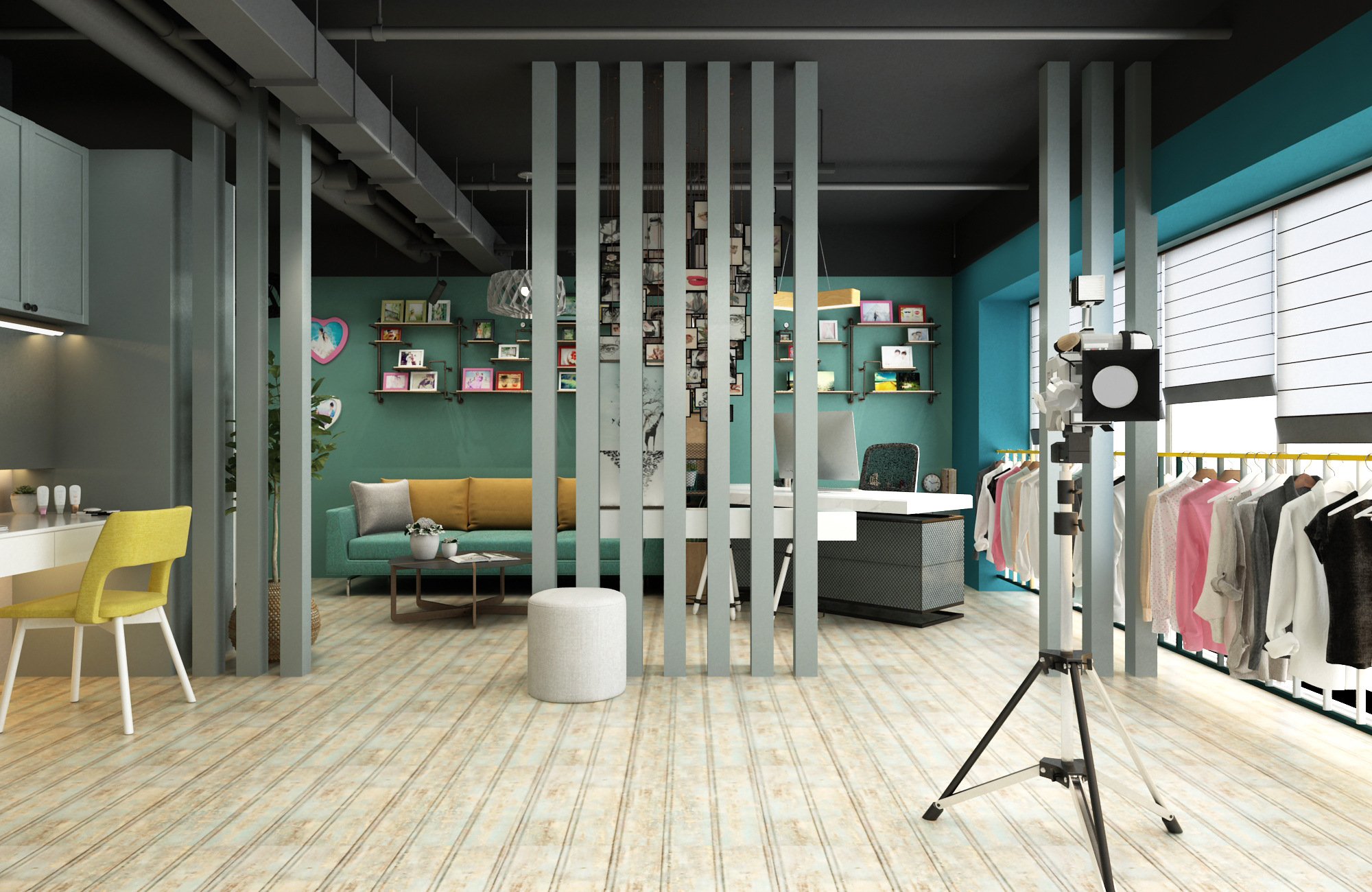 徐匯區小型攝影棚辦公室裝修設計-第2張圖片-上海古都建筑設計集團