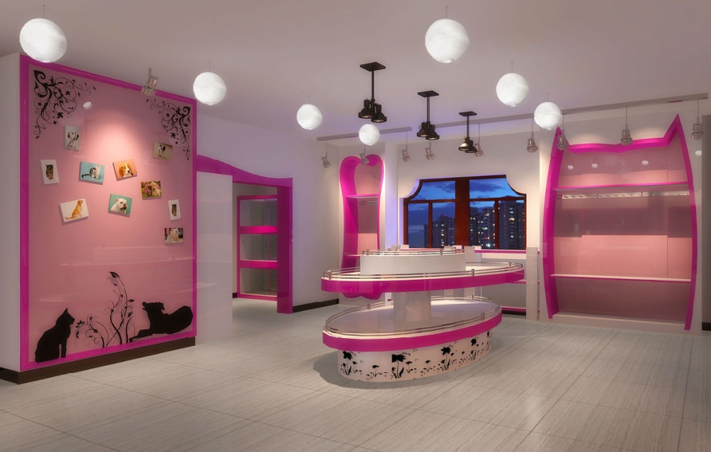 嘉定區粉色系寵物店裝修設計-第5張圖片-上海古都建筑設計集團