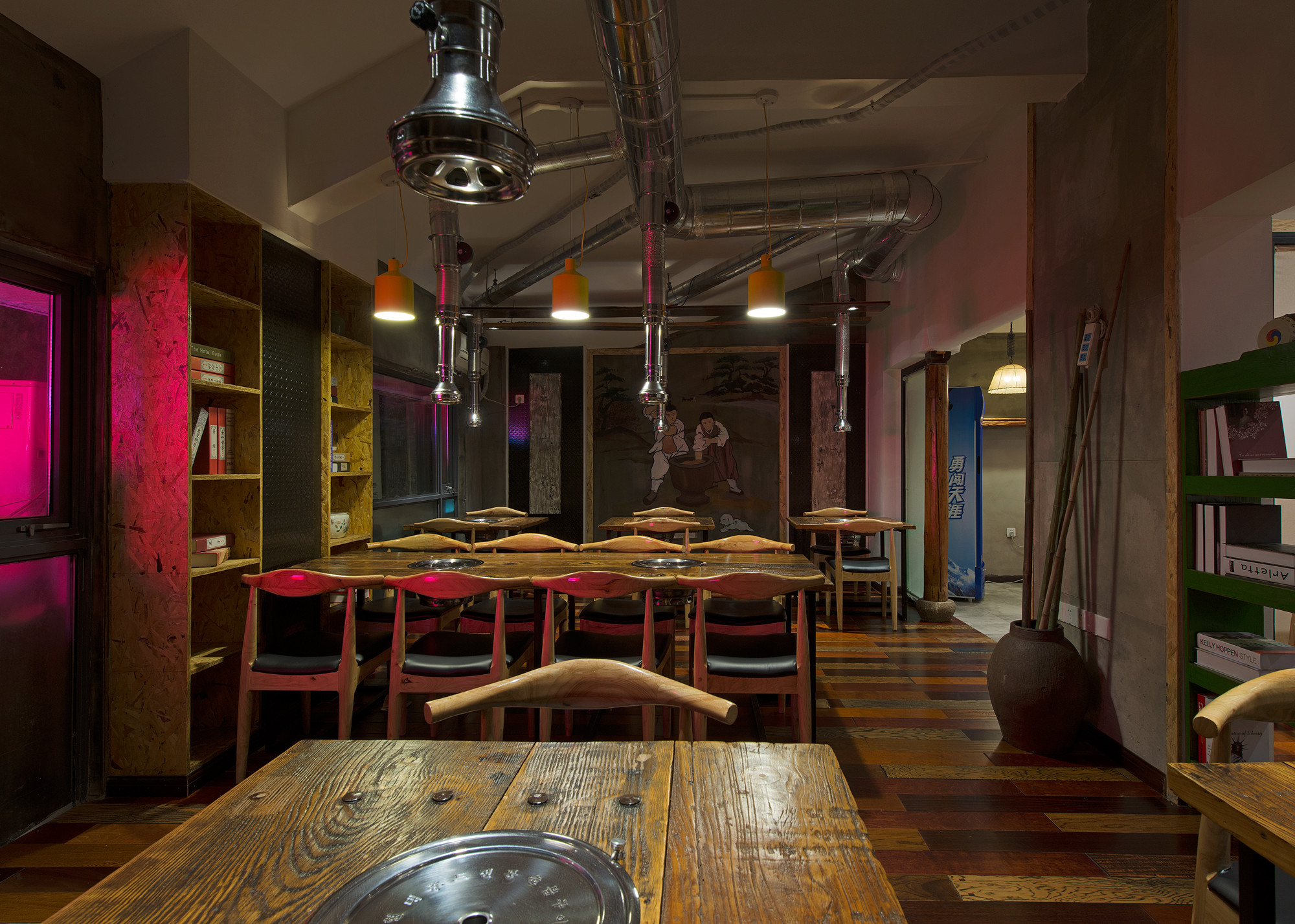 工業(yè)風韓式烤肉店裝修設(shè)計-第4張圖片-上海古都建筑設(shè)計集團