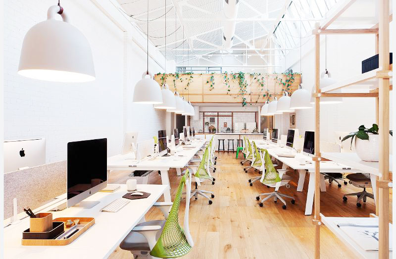 簡約明亮辦公室裝修設(shè)計效果圖-第3張圖片-上海古都建筑設(shè)計集團(tuán)