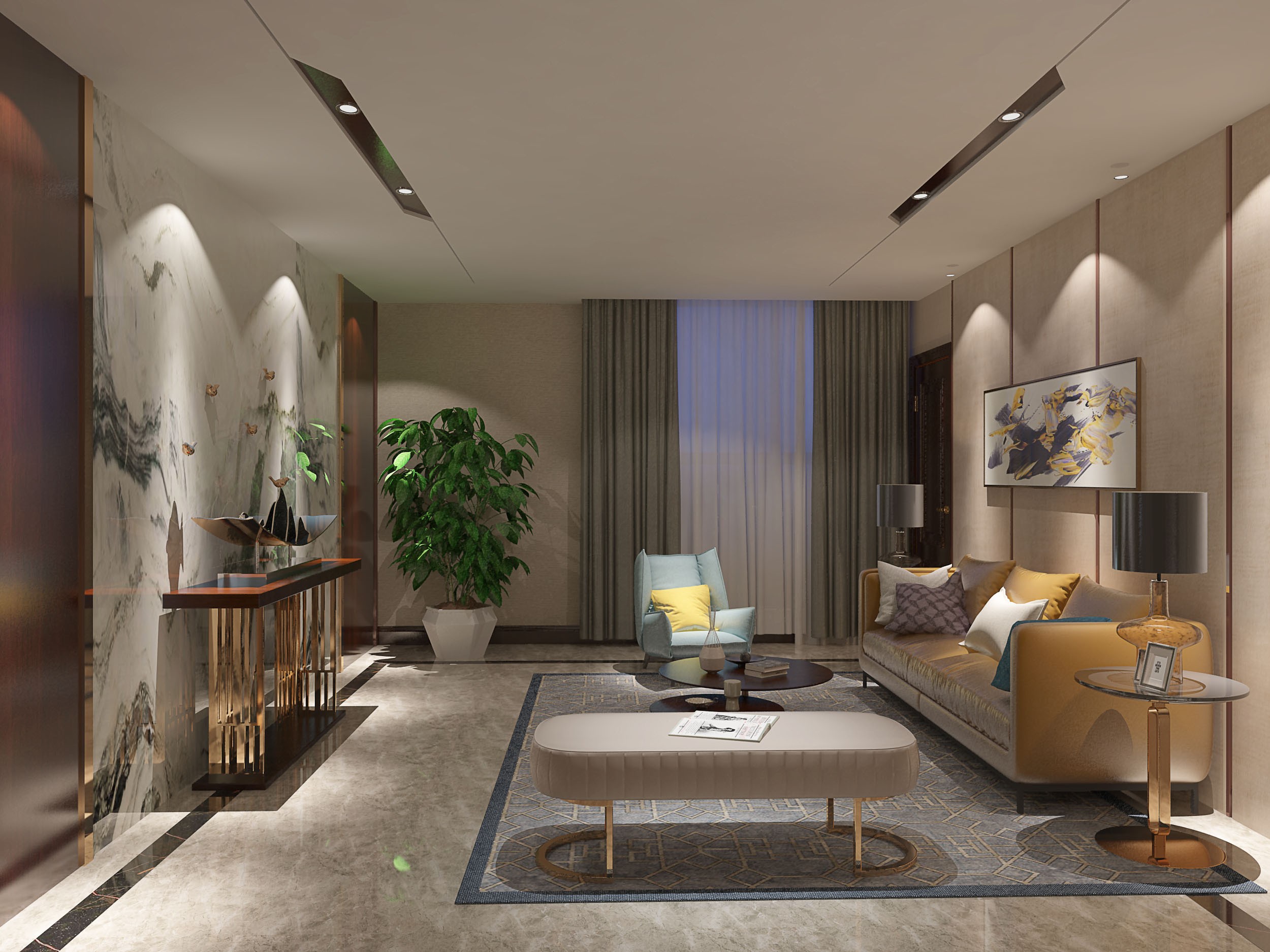 虹口區復式奢華辦公室裝修設計-第9張圖片-上海古都建筑設計集團