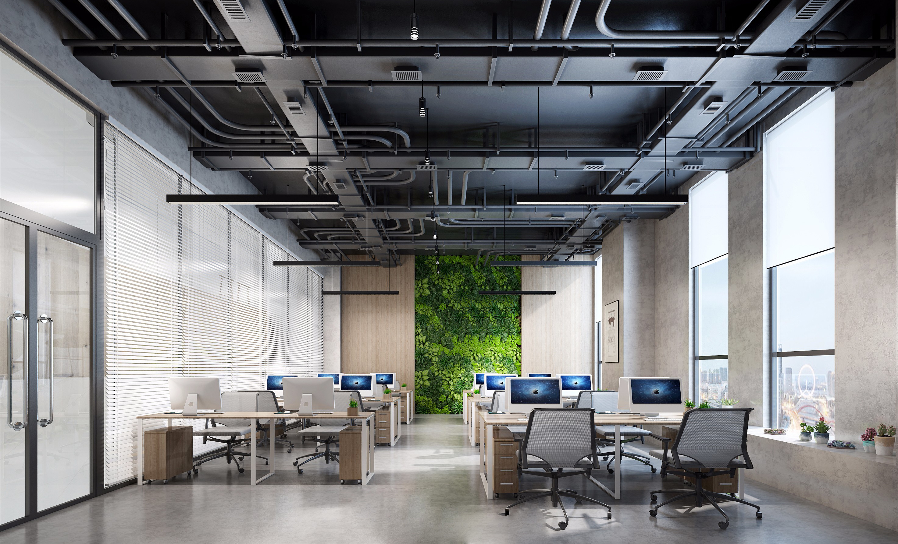 長寧區工業風辦公室裝修設計-第3張圖片-上海古都建筑設計集團