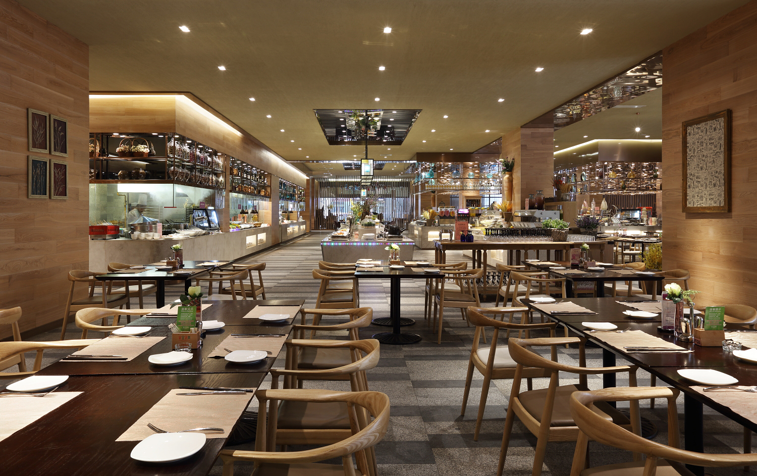 高檔自助餐廳裝修設計-第1張圖片-上海古都建筑設計集團