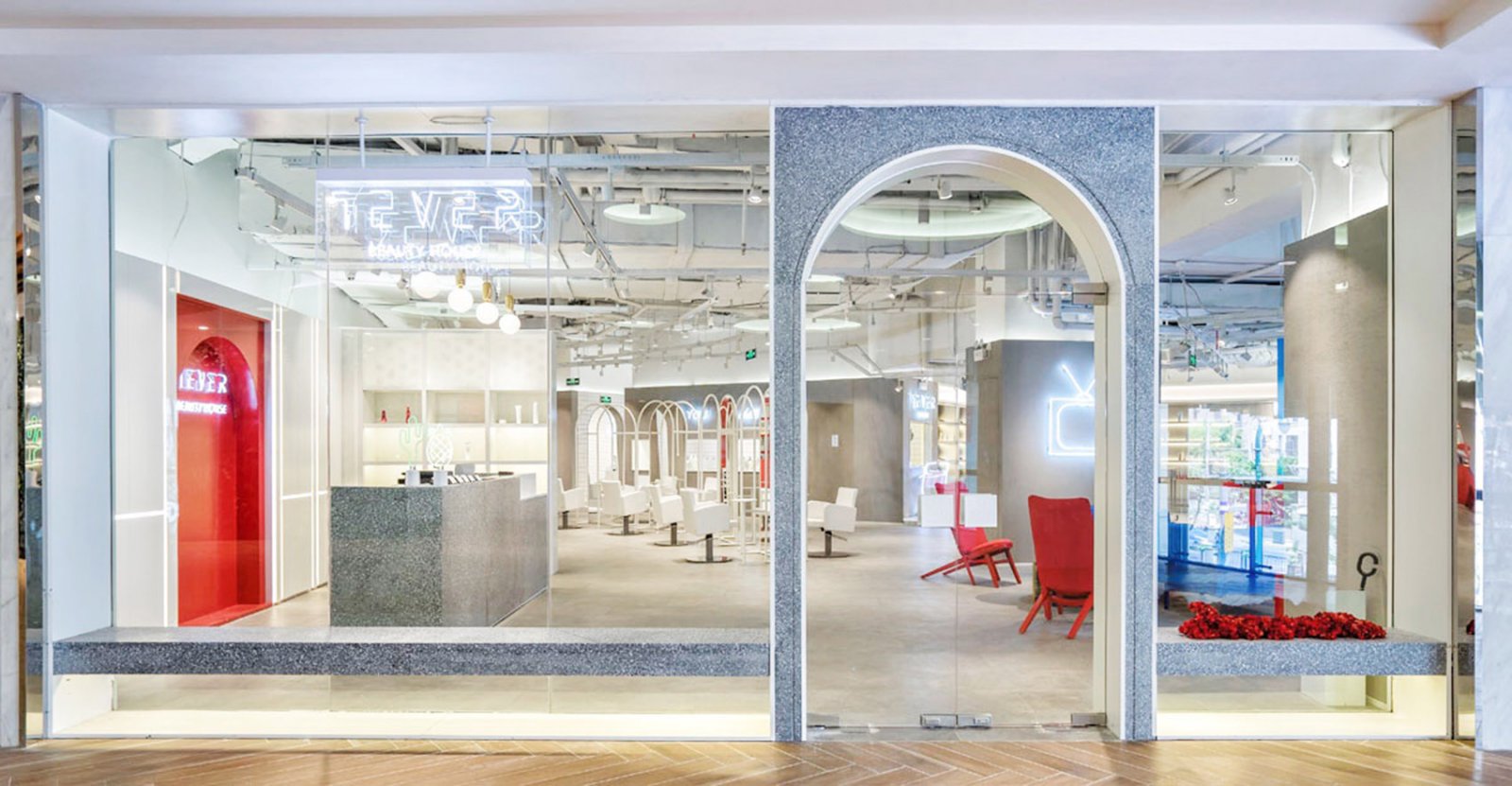 現代時尚發廊裝修設計-第1張圖片-上海古都建筑設計集團