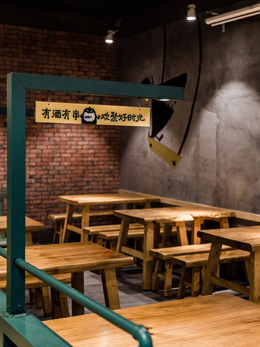 全木風格燒烤店裝修設計-第5張圖片-上海古都建筑設計集團