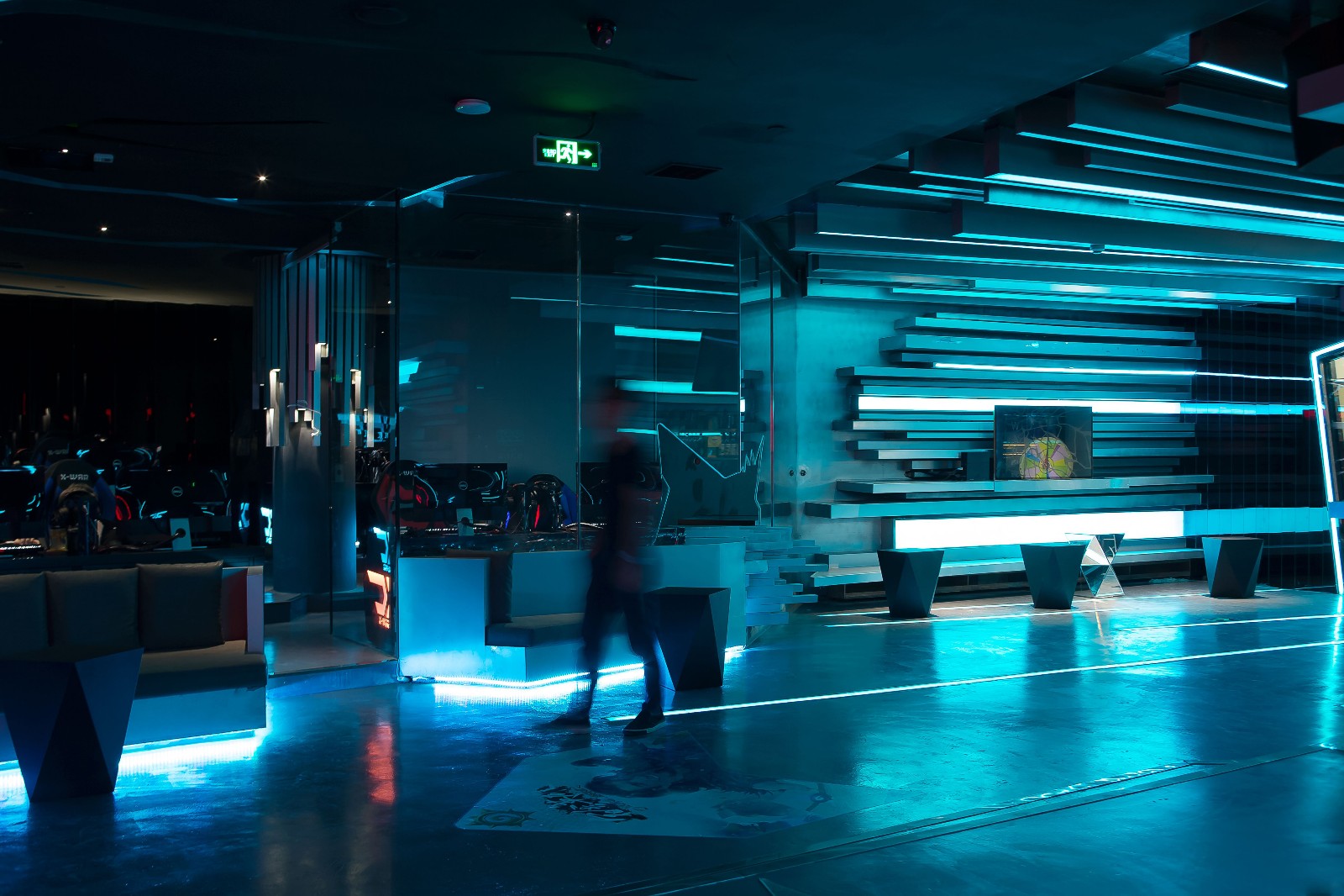 普陀區現代科技風格網吧裝修設計-第1張圖片-上海古都建筑設計集團