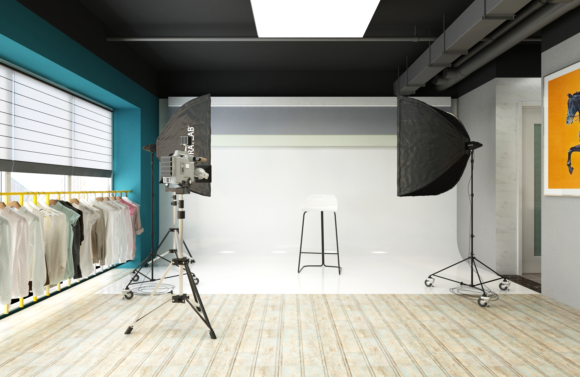 徐匯區50平小型攝影棚裝修設計-第4張圖片-上海古都建筑設計集團