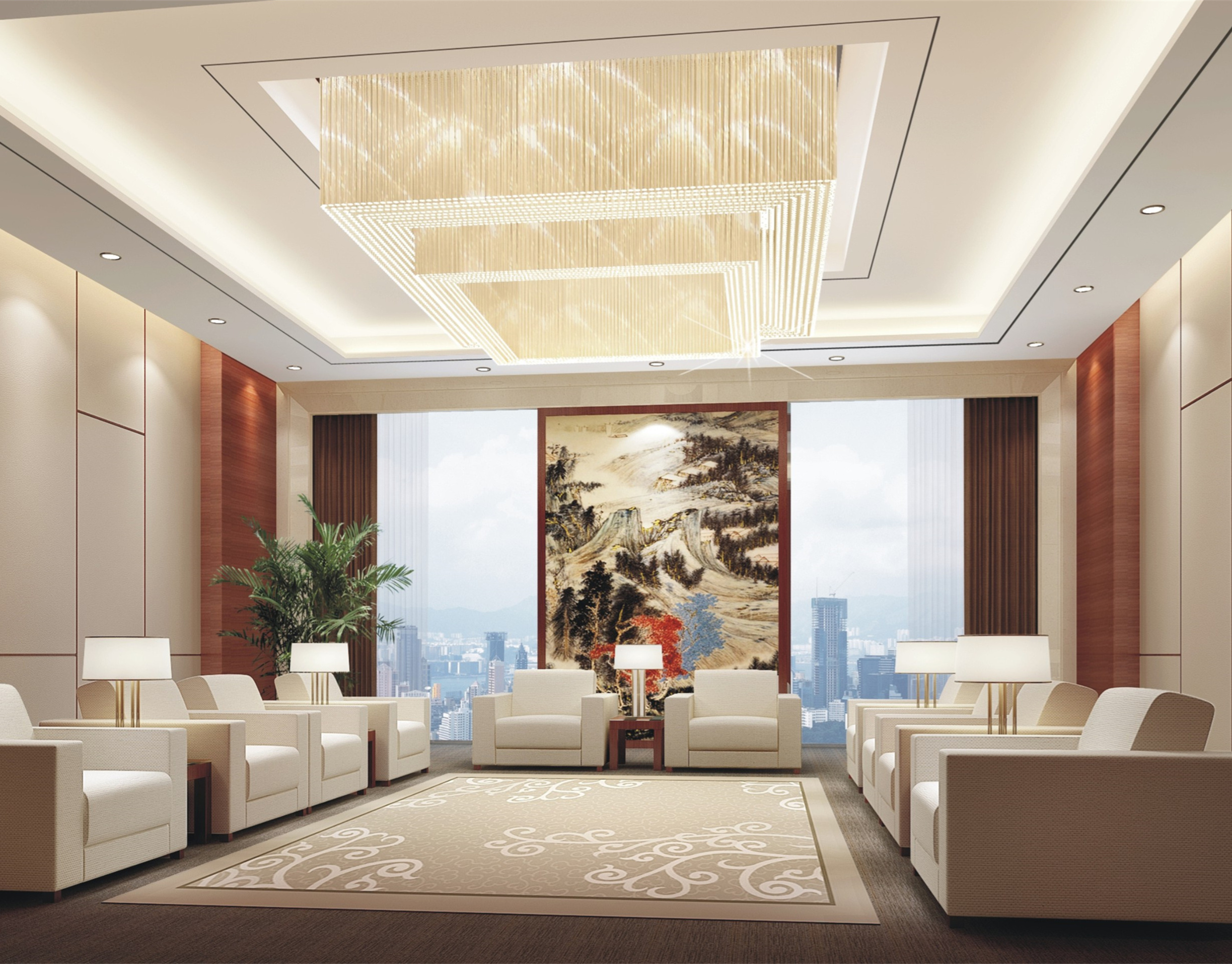 高端辦公室招待所裝修設(shè)計-第2張圖片-上海古都建筑設(shè)計集團