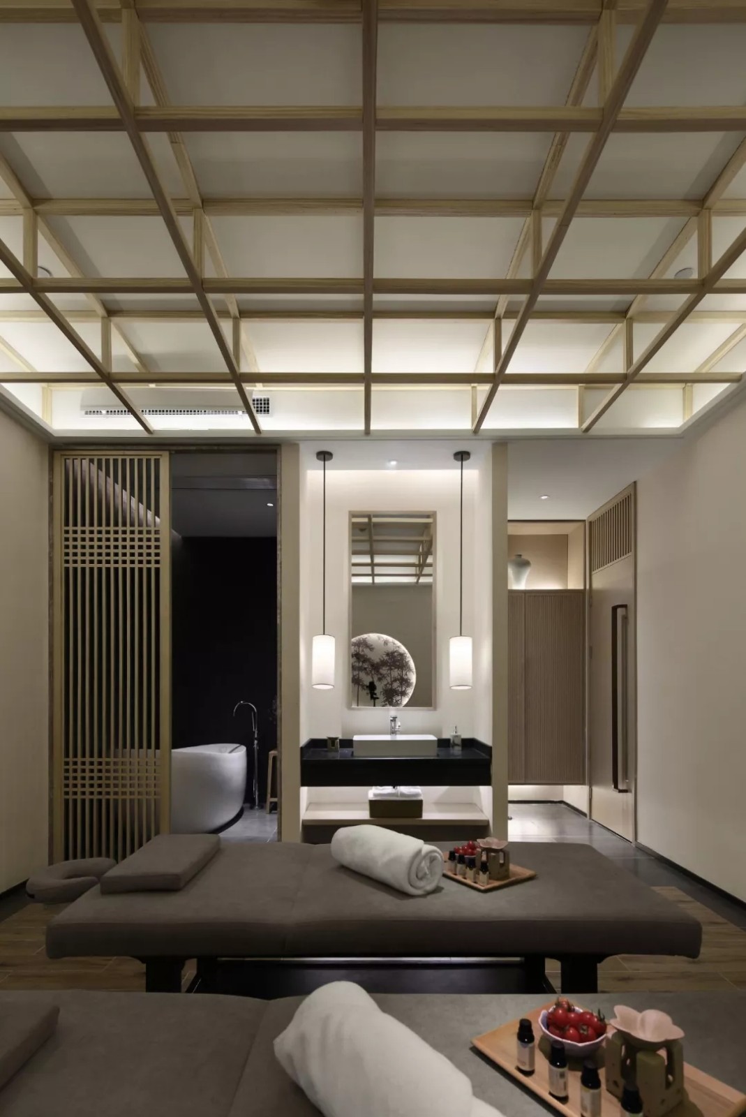 中式復古美容院裝修設計-第2張圖片-上海古都建筑設計集團