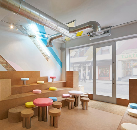 青浦區彩色系奶茶店裝修設計-第1張圖片-上海古都建筑設計集團