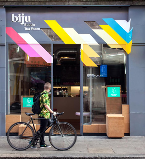 青浦區彩色系奶茶店裝修設計-第5張圖片-上海古都建筑設計集團