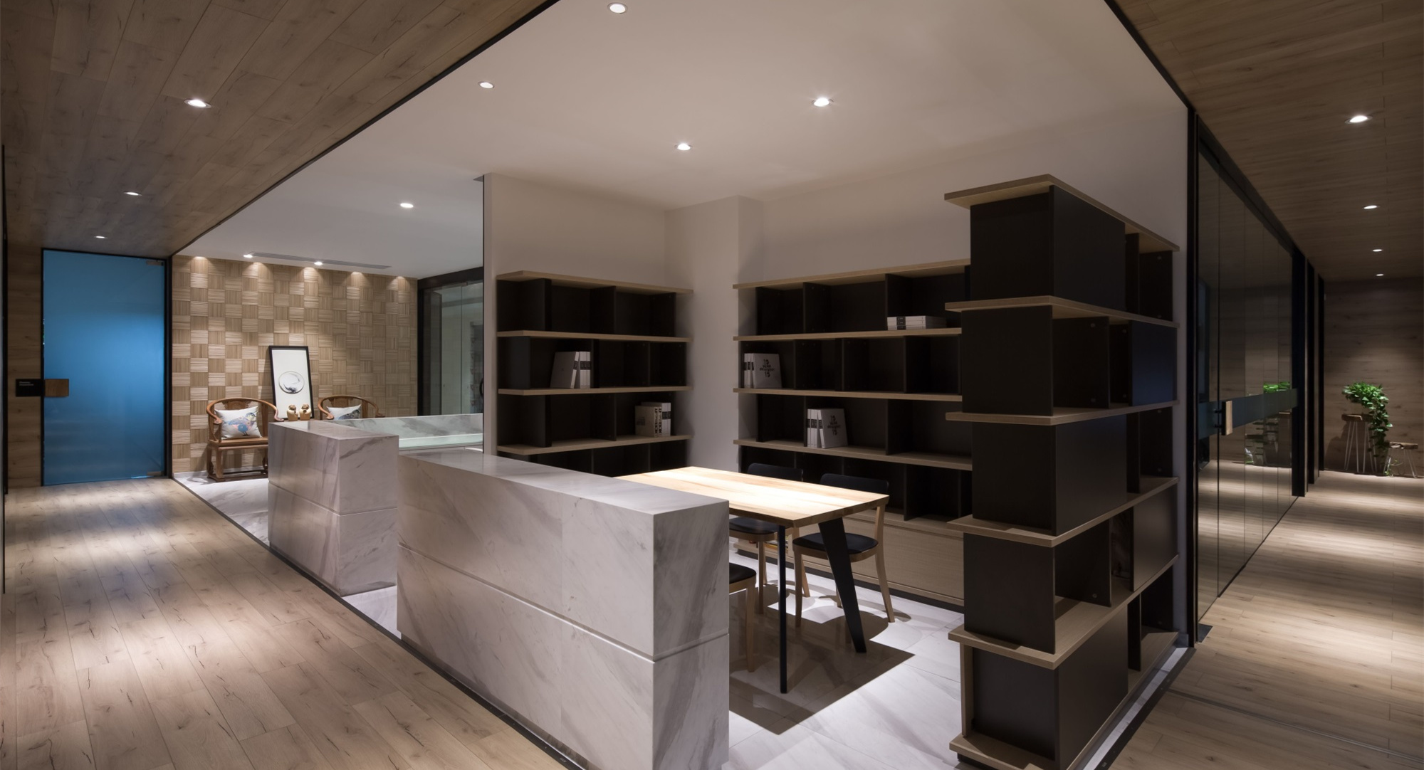 商務(wù)穩(wěn)重風(fēng)格辦公室裝修設(shè)計-第2張圖片-上海古都建筑設(shè)計集團