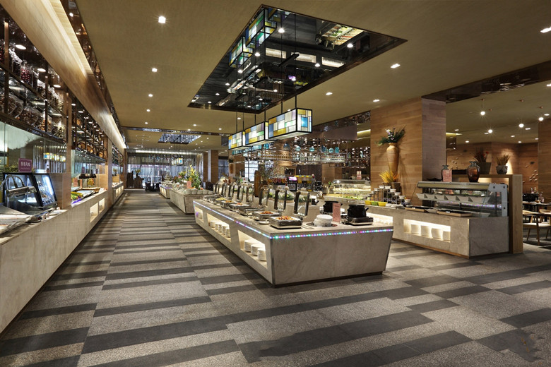 自助餐廳裝修設計效果圖展示-第1張圖片-上海古都建筑設計集團