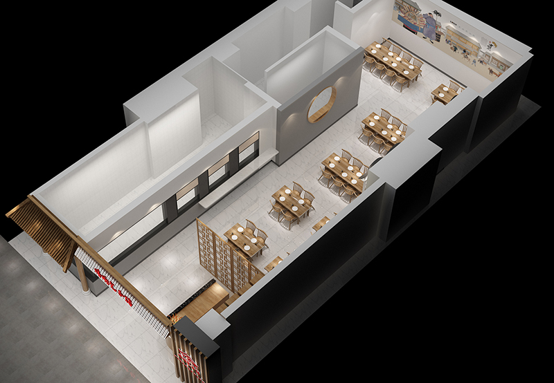 中式風格包子鋪裝修設計效果-第5張圖片-上海古都建筑設計集團