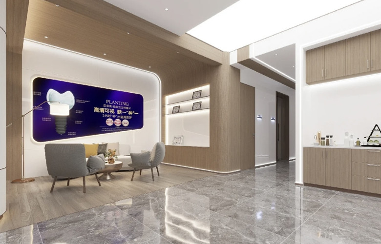 普陀260平口腔診所裝潢設計效果-第4張圖片-上海古都建筑設計集團