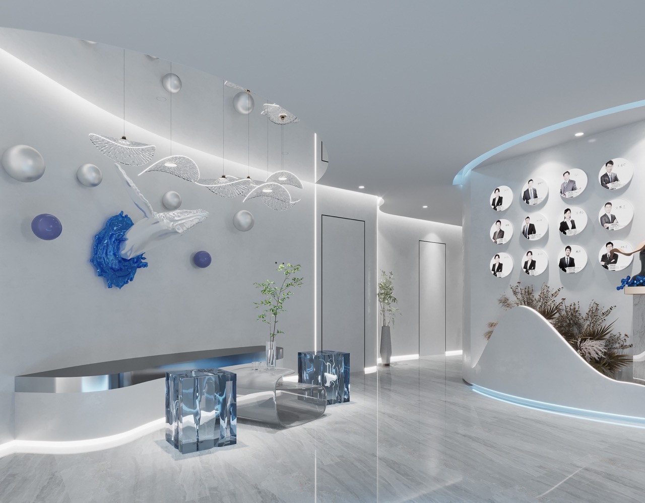 徐匯區1080平美容機構設計布局效果-第3張圖片-上海古都建筑設計集團