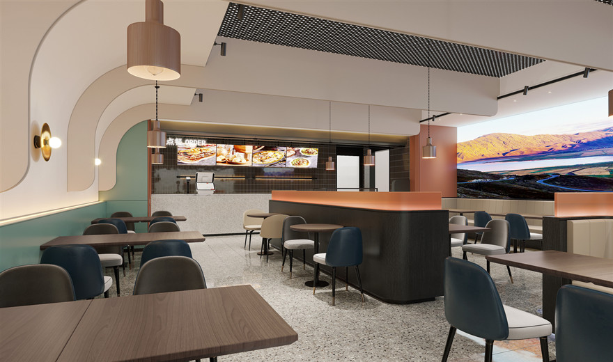 430平米餐飲店鋪裝修設(shè)計實景圖-第1張圖片-上海古都建筑設(shè)計集團(tuán)