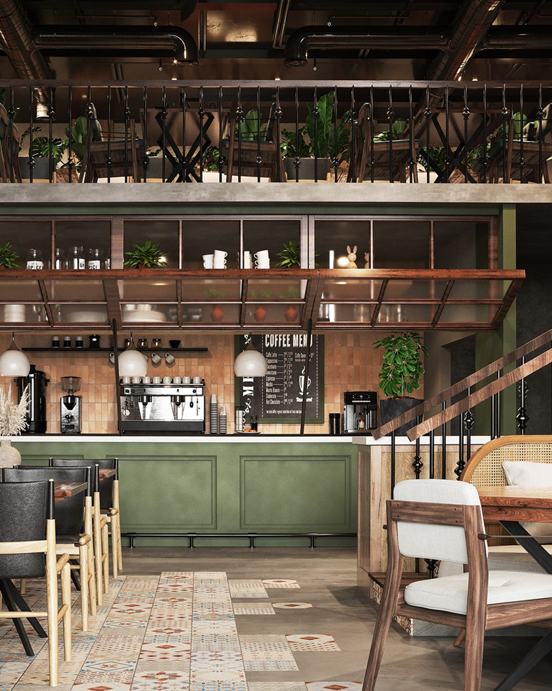 560平米工業風格餐廳設計裝修實景-第7張圖片-上海古都建筑設計集團