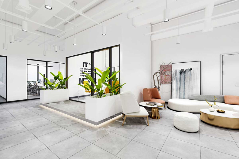 3120平米現代風格辦公室設計裝修效果-辦公室裝修設計效果圖-第4張圖片-上海古都建筑設計集團