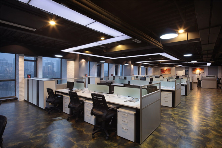 暗黑創意軟件公司辦公室設計布局-辦公室裝修設計效果圖-第3張圖片-上海古都建筑設計集團