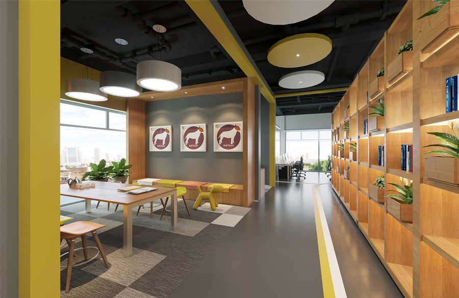 松江辦公室裝修800平國有公司辦公室-辦公室裝修設計效果圖-第4張圖片-上海古都建筑設計集團