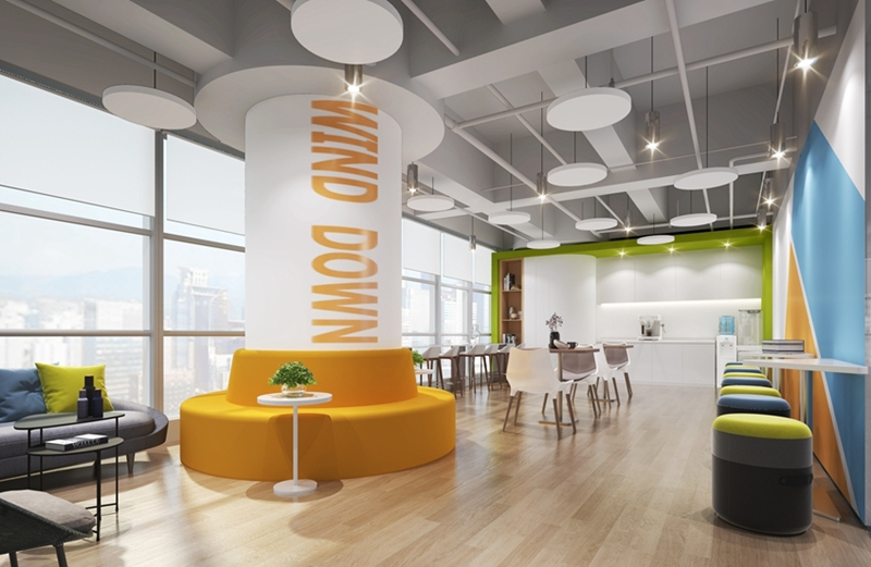 IT網絡信息公司辦公室設計裝修效果-辦公室裝修設計效果圖-第1張圖片-上海古都建筑設計集團