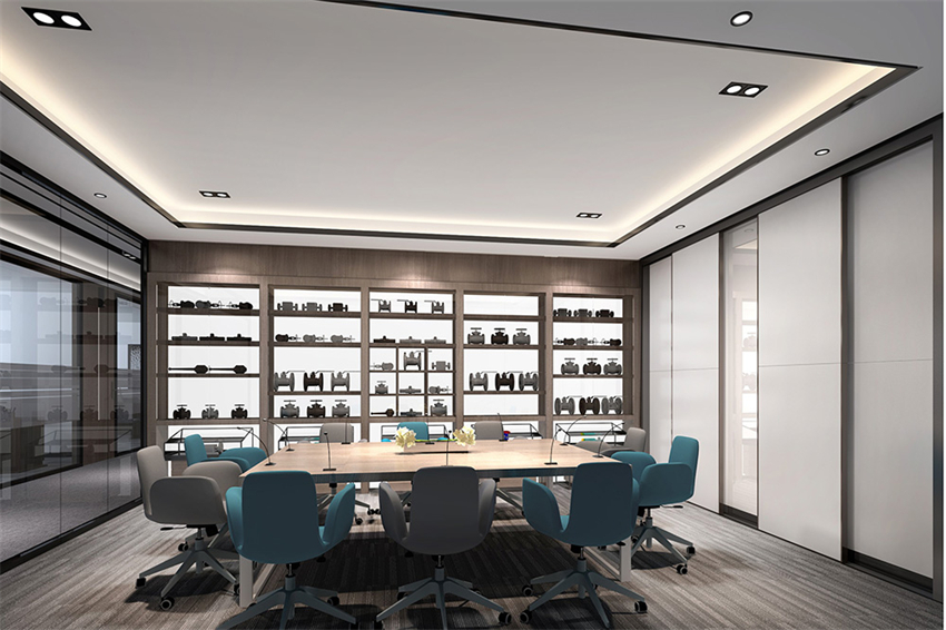 920平新中式風格辦公室設計方案-辦公室裝修設計效果圖-第4張圖片-上海古都建筑設計集團